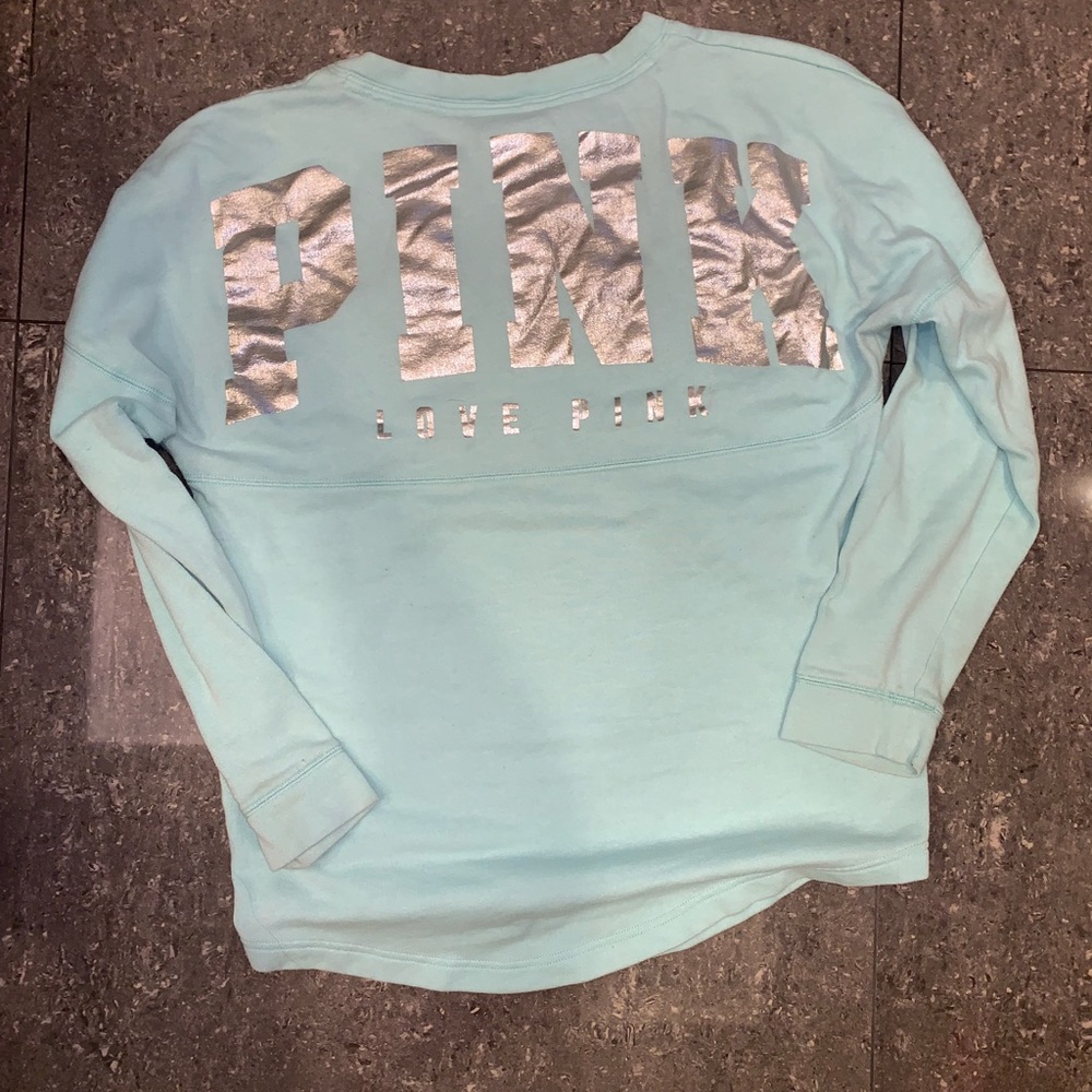 PINK Victoria’s Secret Mint Green Crew Sweatshirt